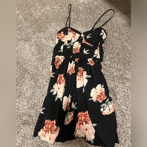 Black floral dress